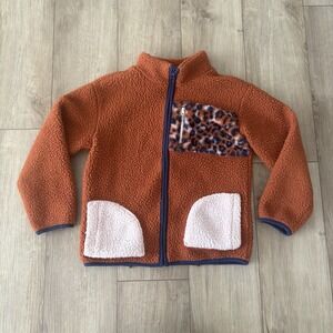 Cat And Jack Kids Retro Fleece Jacket Size L (10/12) Girls Jacket With Pockets